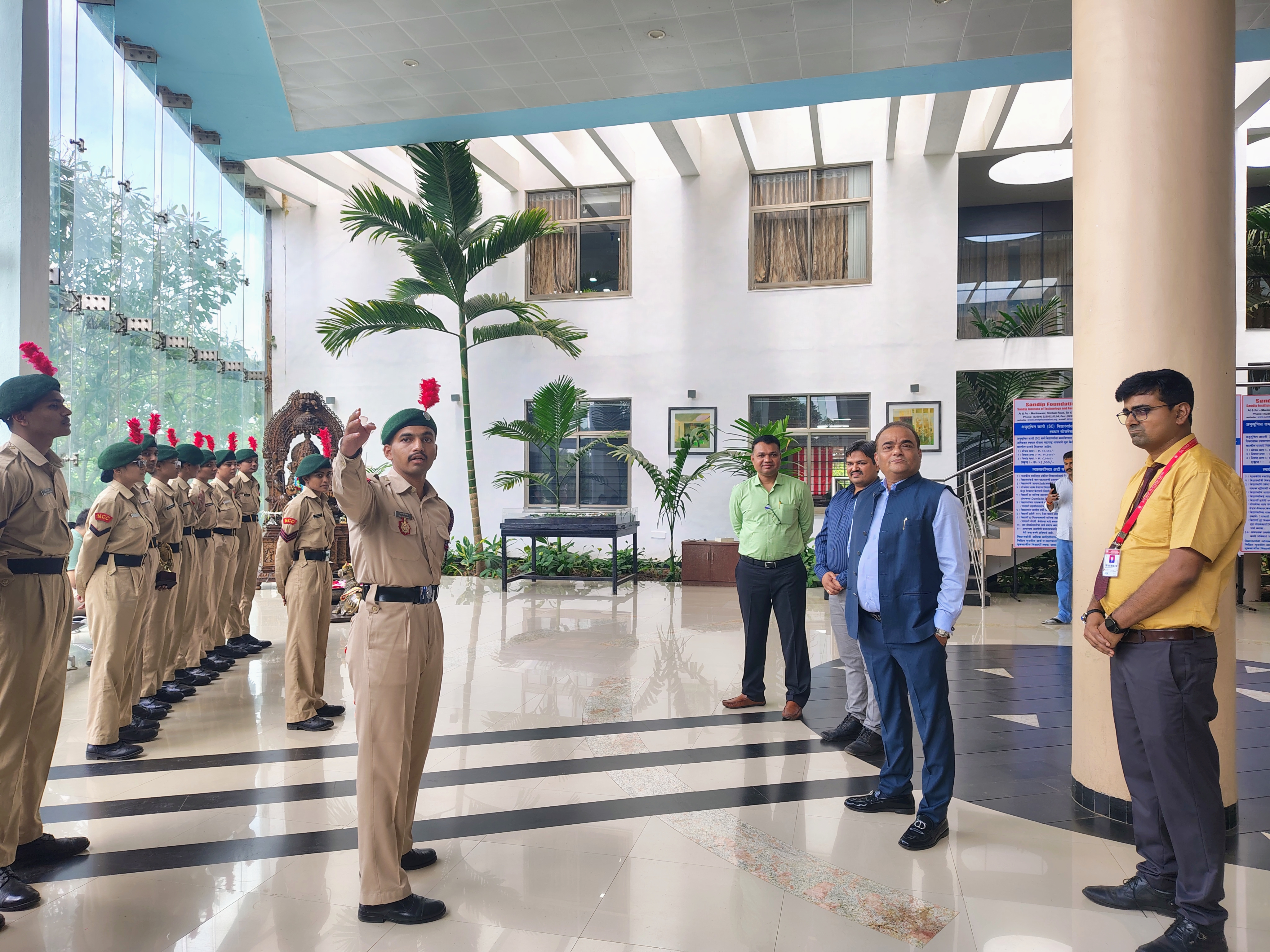 Cadets with Hon. Chairman Sir